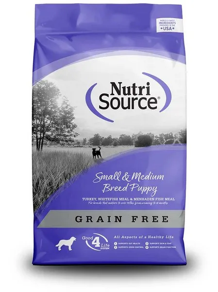 5 Lb Nutrisource Grain Free Small/Med Breed Puppy Food - Treat